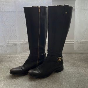 Brown leather Michael Kors riding boots